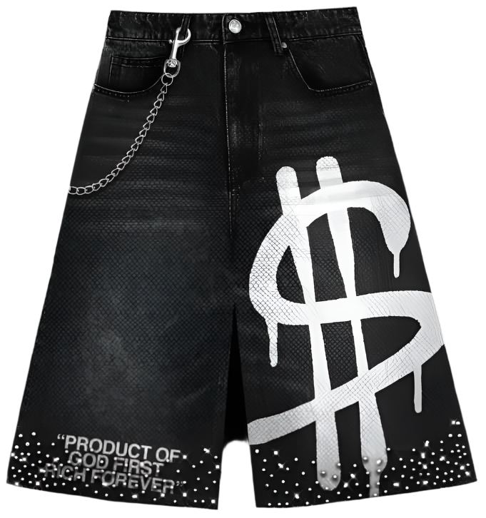 'PRODUCT OF GFRF' DENIM SHORTS